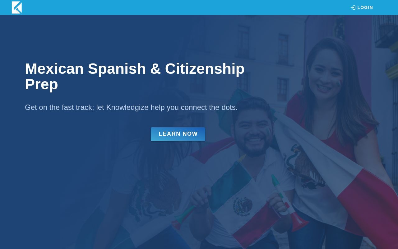 Homepage screenshot of mexico.knowledgize.com
