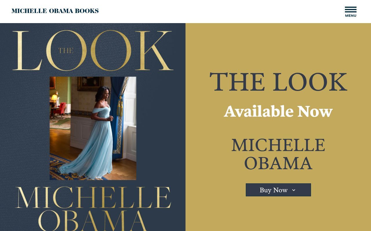 Homepage screenshot of michelleobamabooks.com