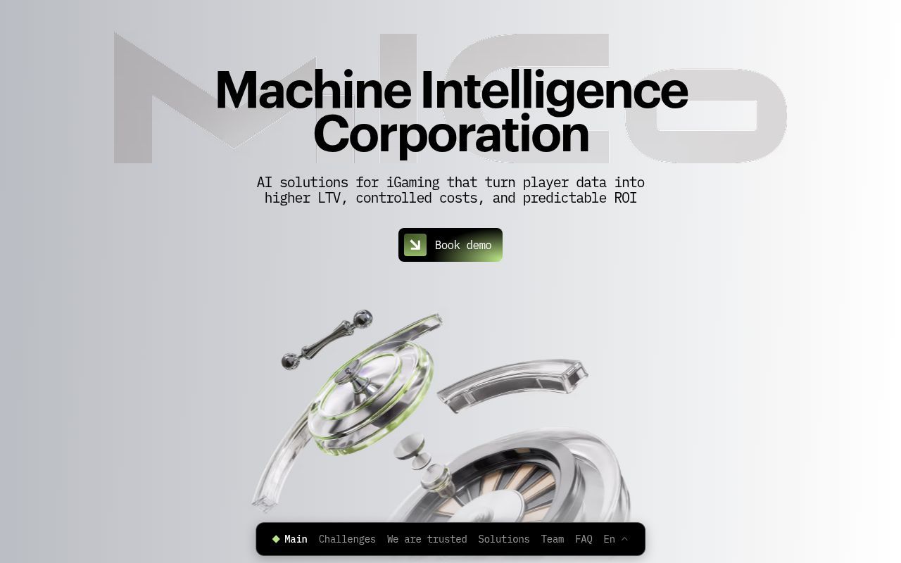 Homepage screenshot of mico.team