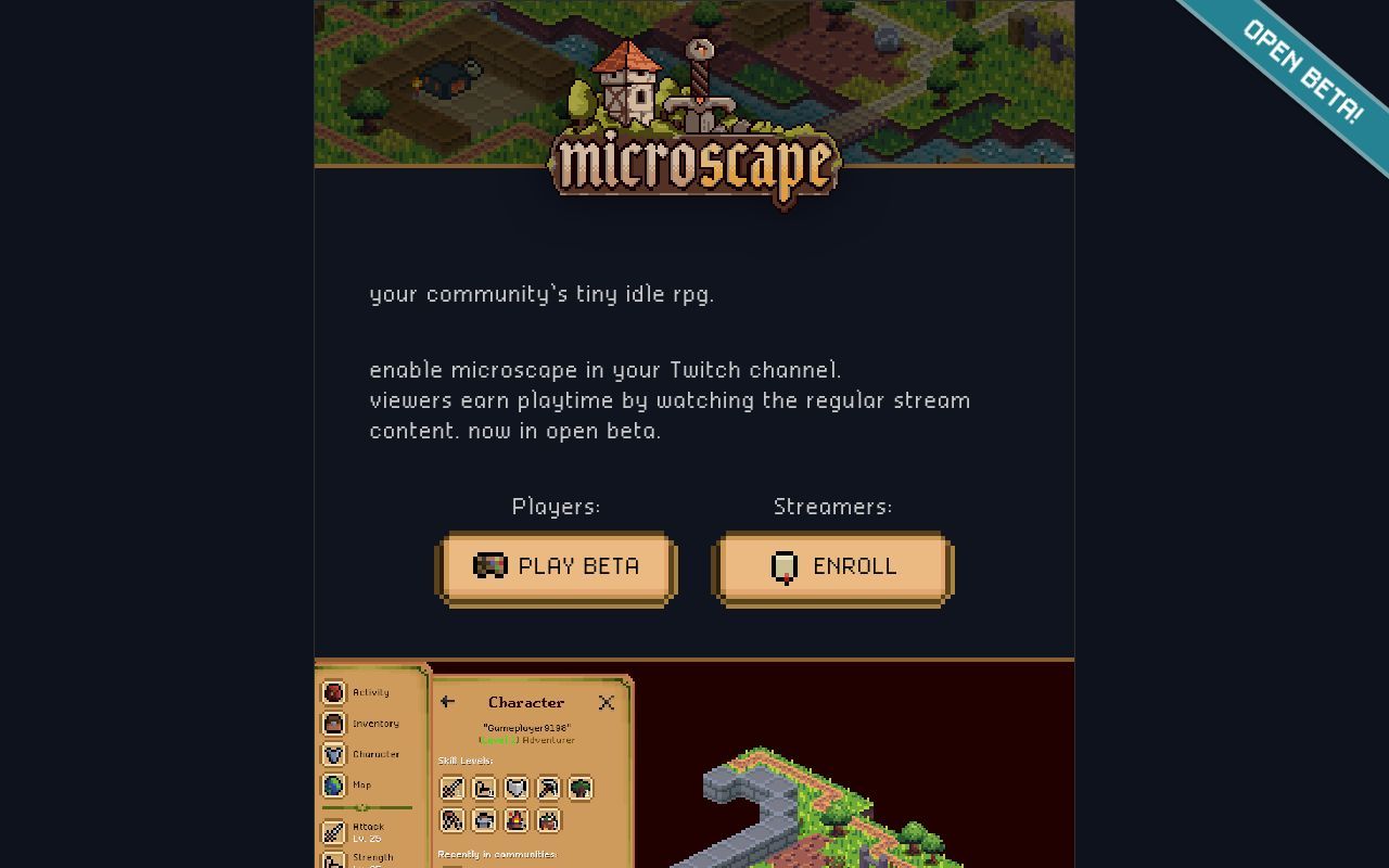 Homepage screenshot of microscape.cc