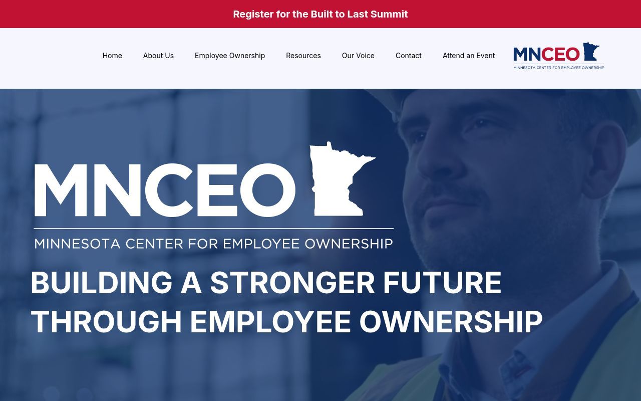 Homepage screenshot of mnceo.org