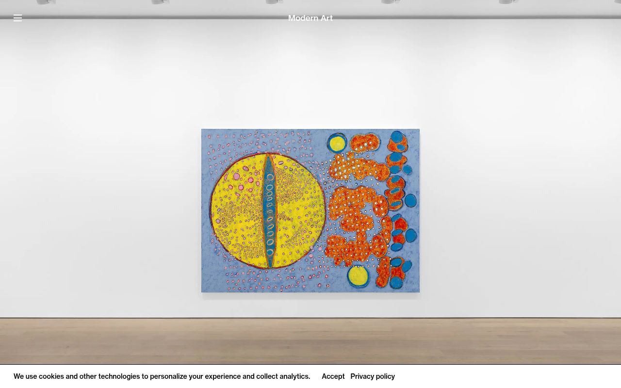 Homepage screenshot of modernart.net