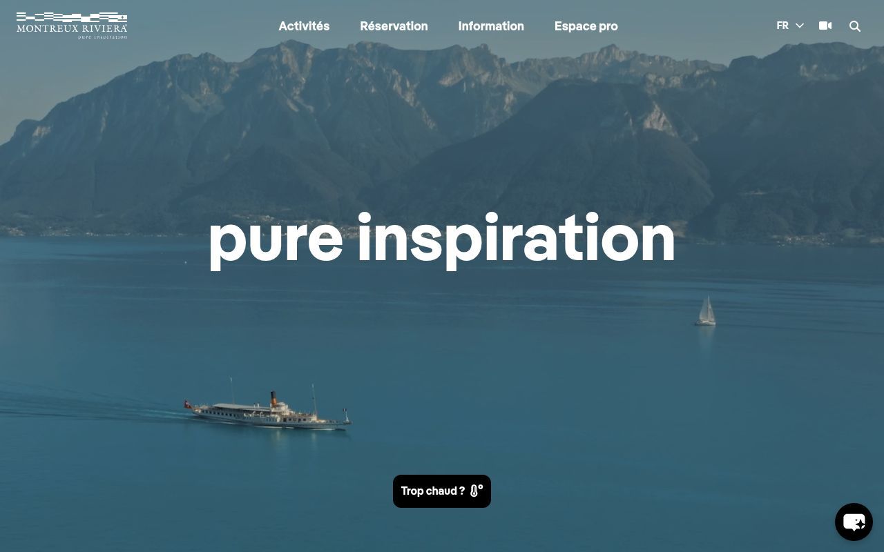 Homepage screenshot of montreuxriviera.com
