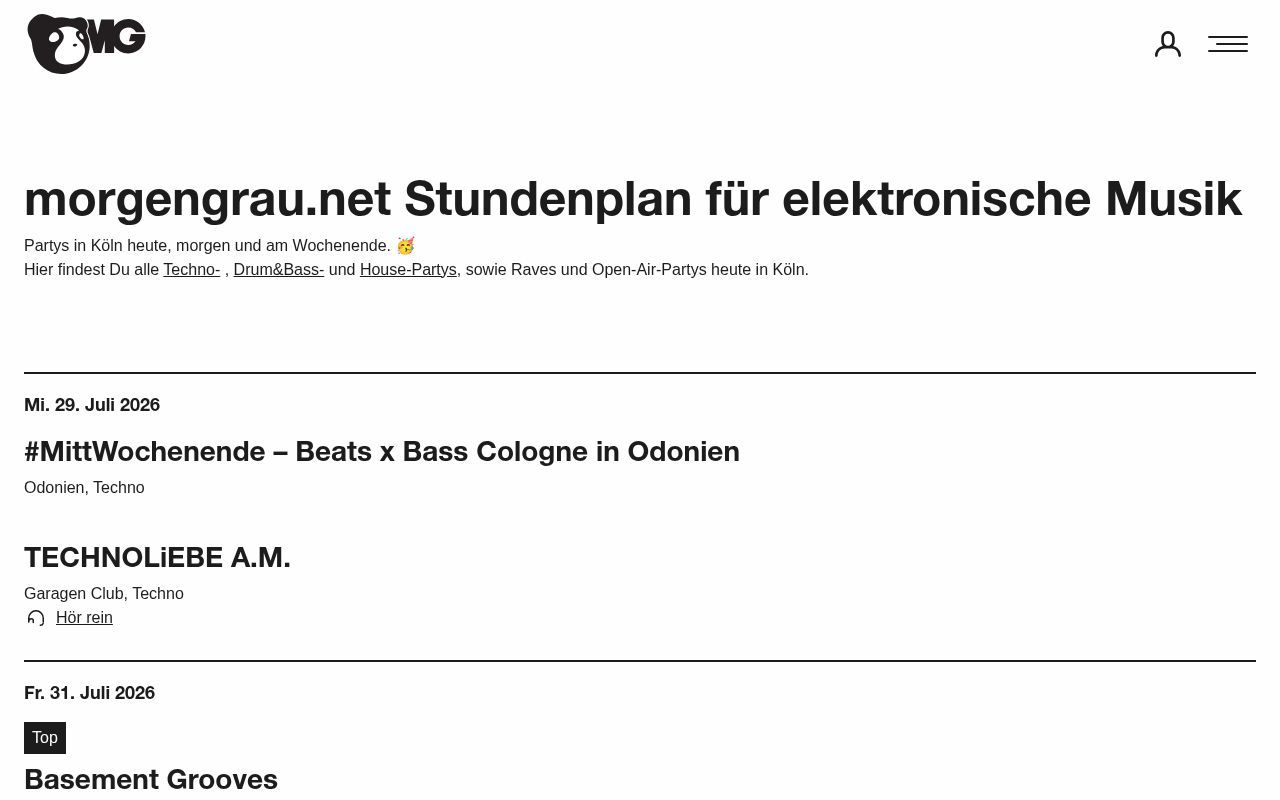 Homepage screenshot of morgengrau.net
