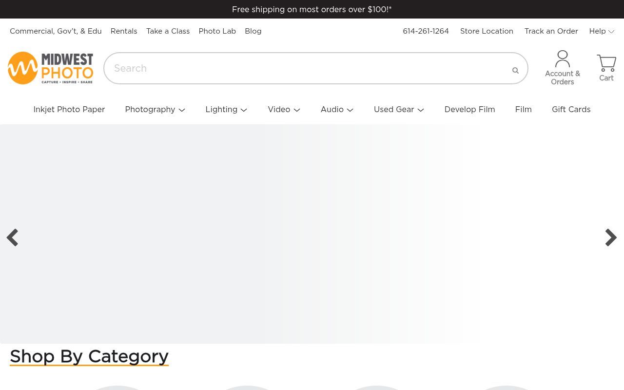 Homepage screenshot of mpex.com