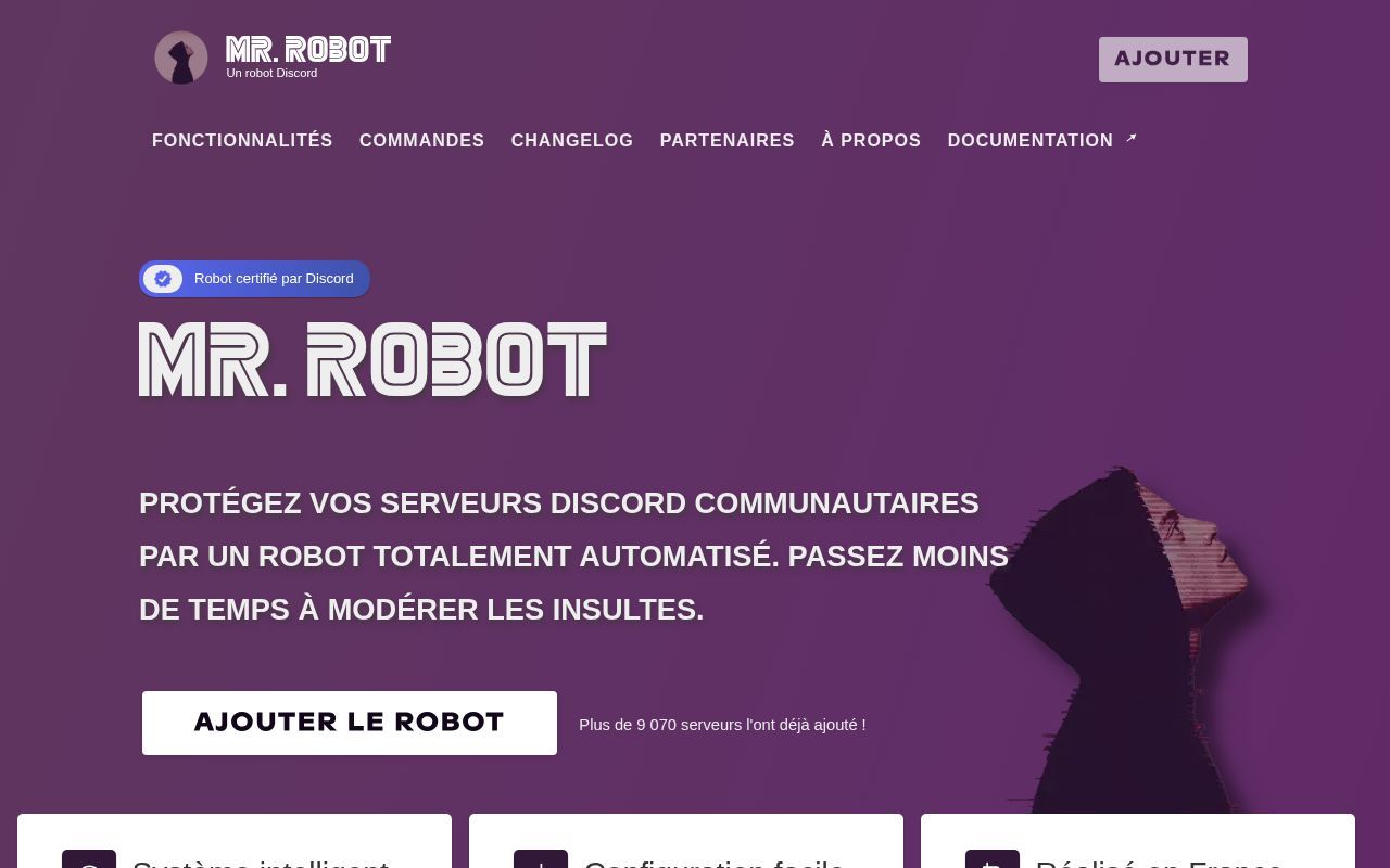 Homepage screenshot of mrrobot.app