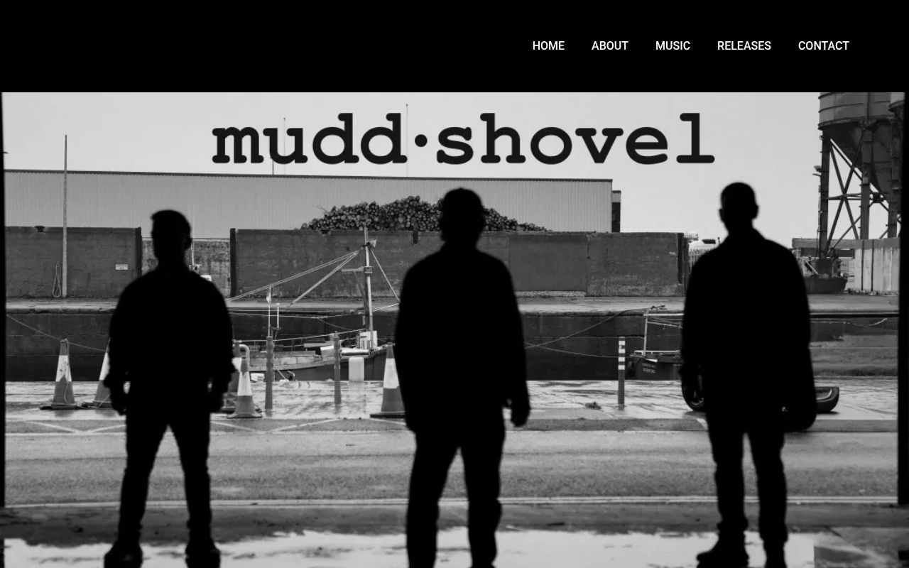 Homepage screenshot of muddshovel.com