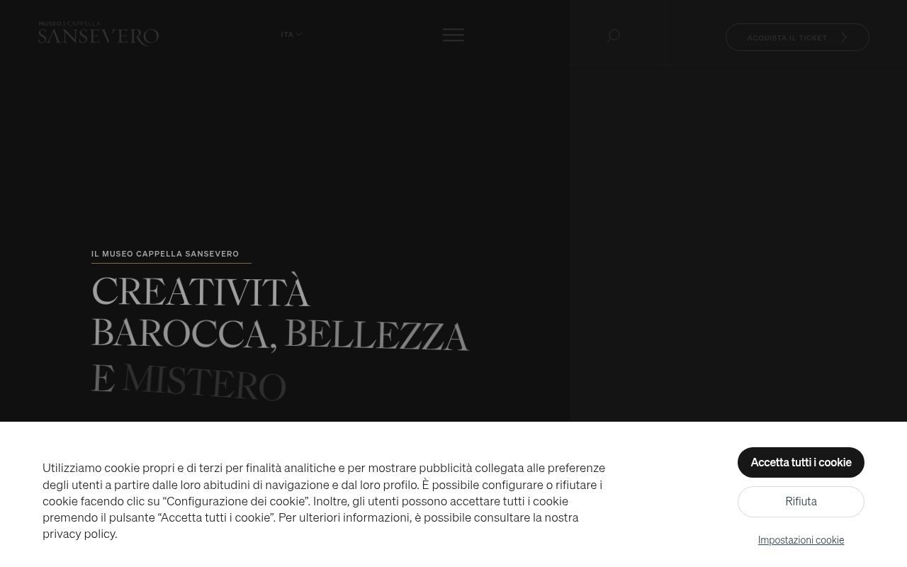 Homepage screenshot of museosansevero.it