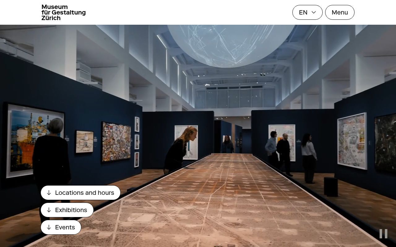 Homepage screenshot of museum-gestaltung.ch
