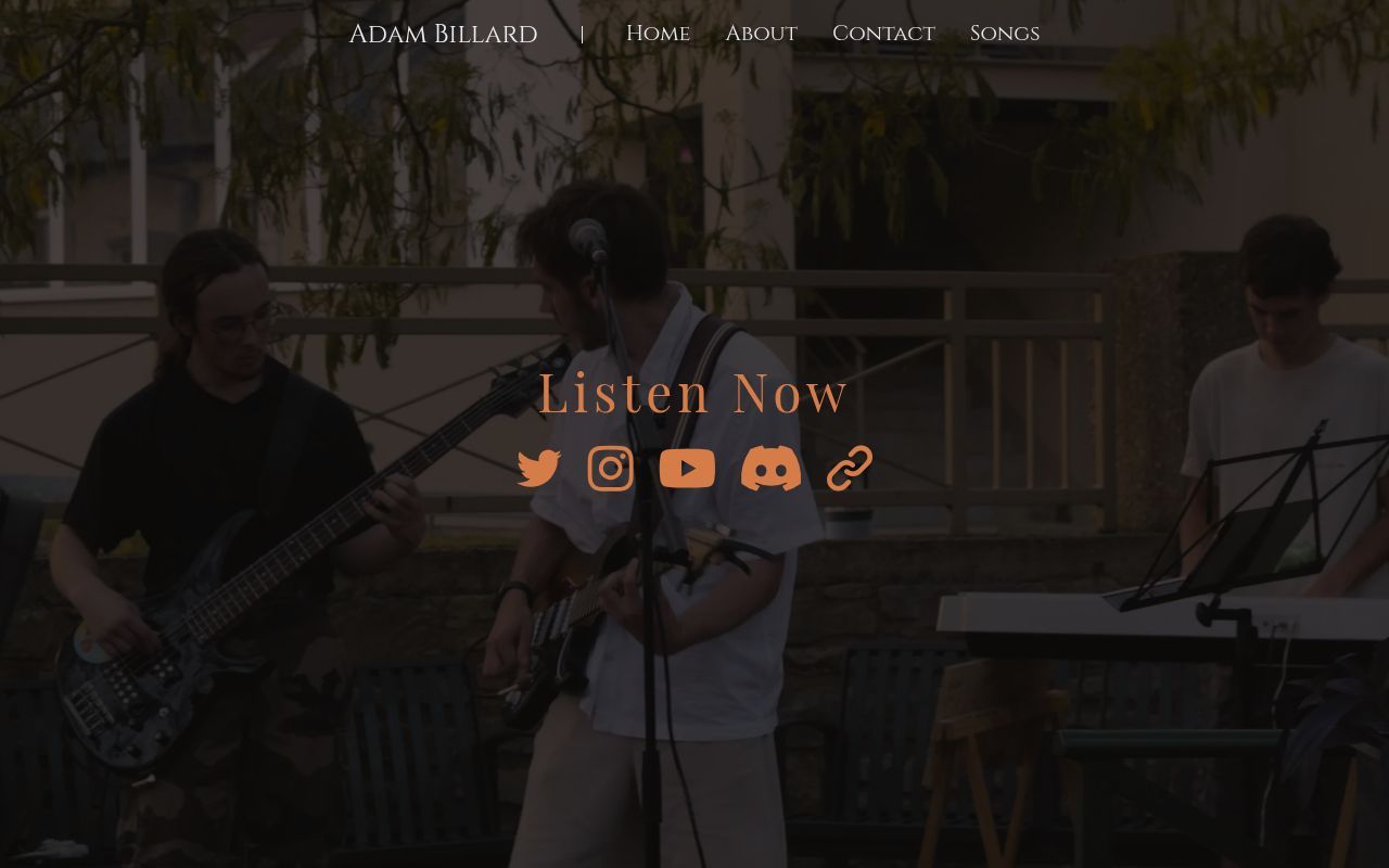 Homepage screenshot of music.classydev.fr