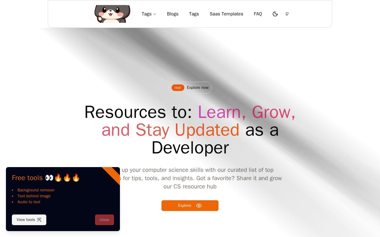 Homepage screenshot of must-know-resources-for-programmers.giessen.dev