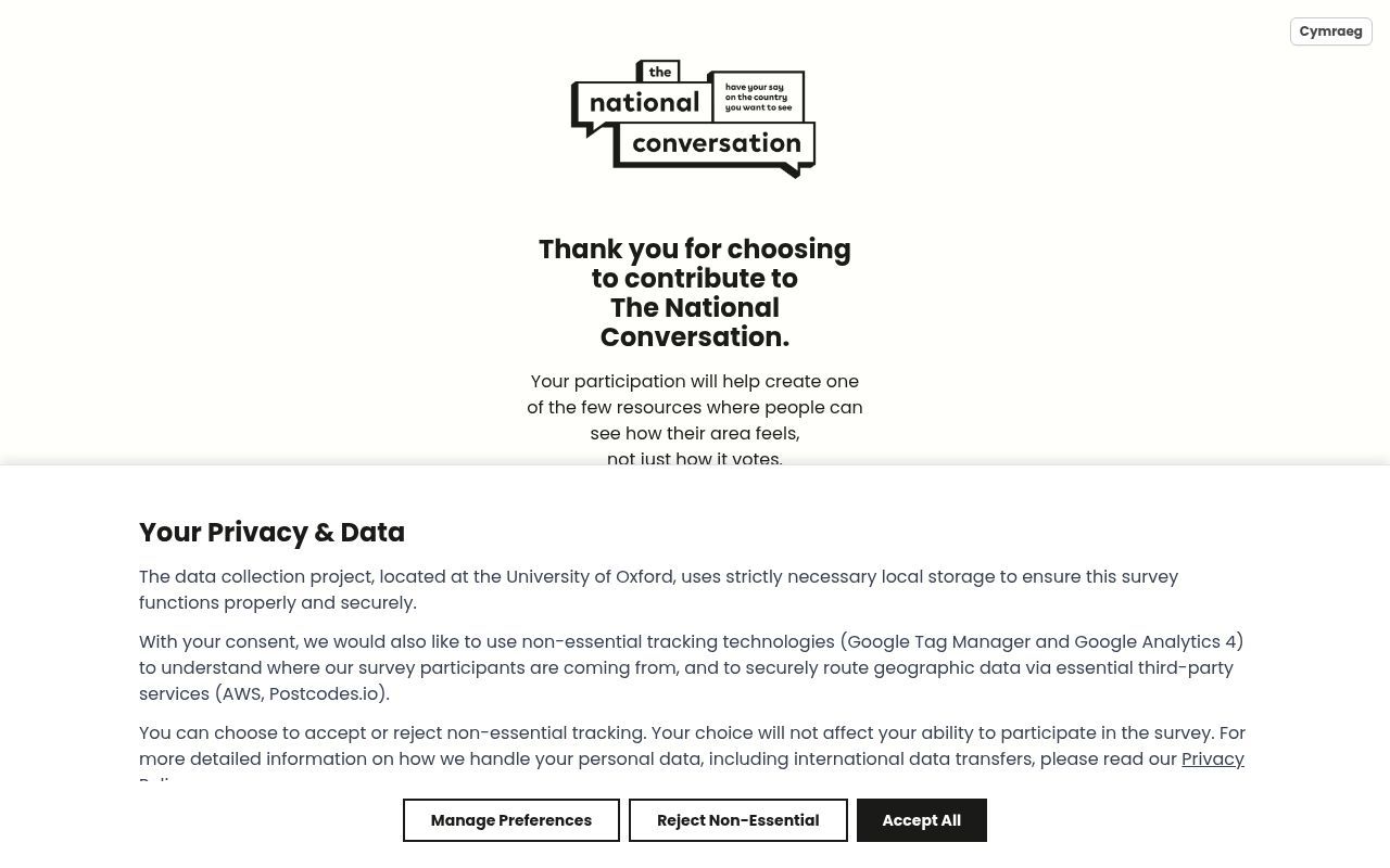 Homepage screenshot of national-conversation.ox.ac.uk