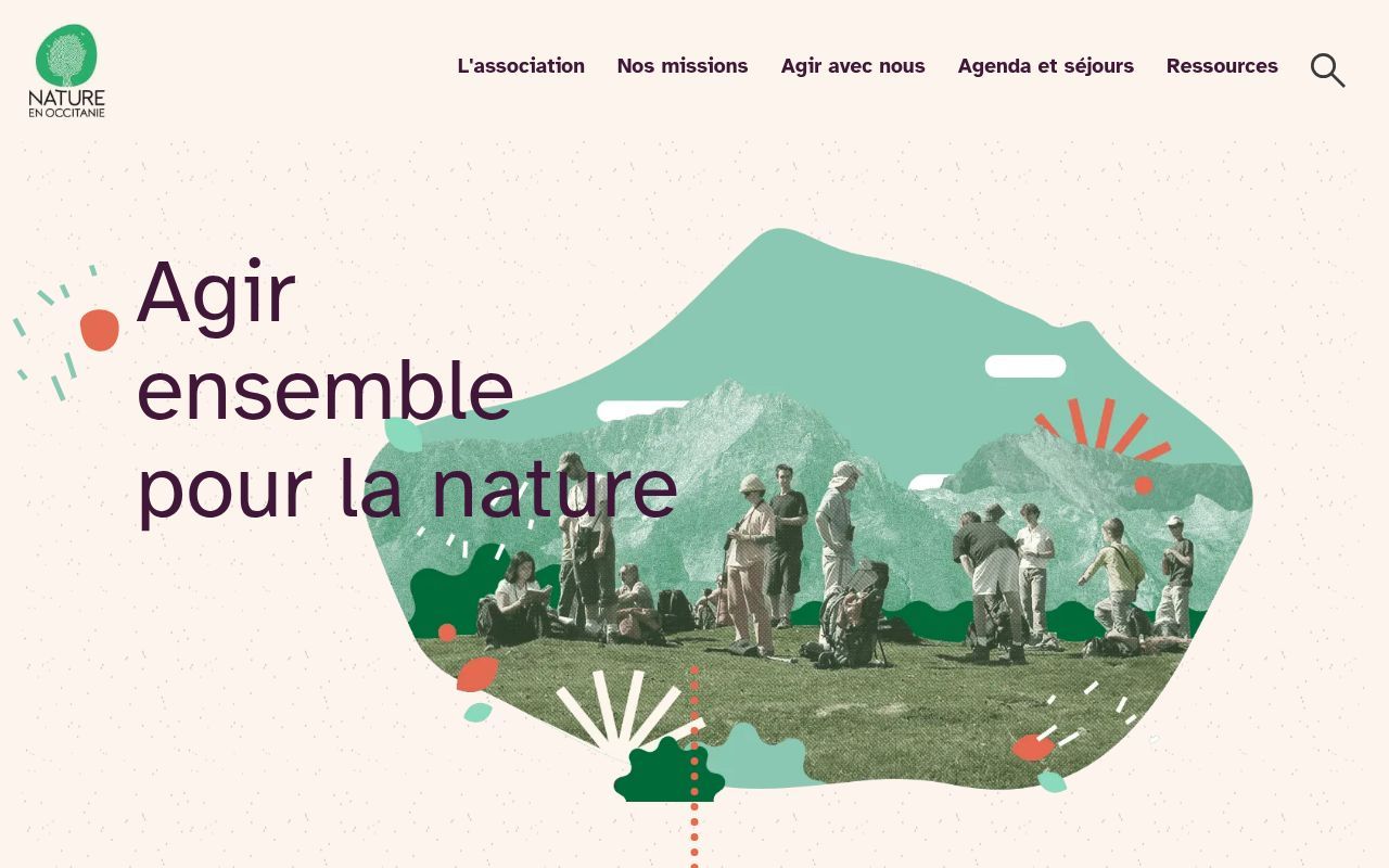 Homepage screenshot of natureo.org