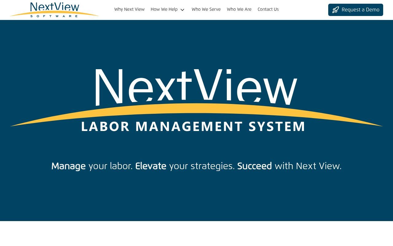 Homepage screenshot of nextviewsoftware.com