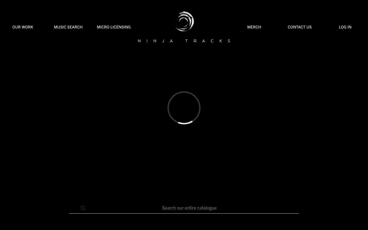 Homepage screenshot of ninjatracks.com