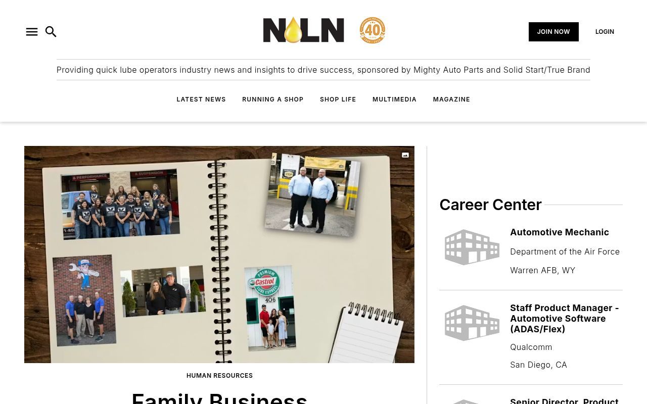 Homepage screenshot of noln.net