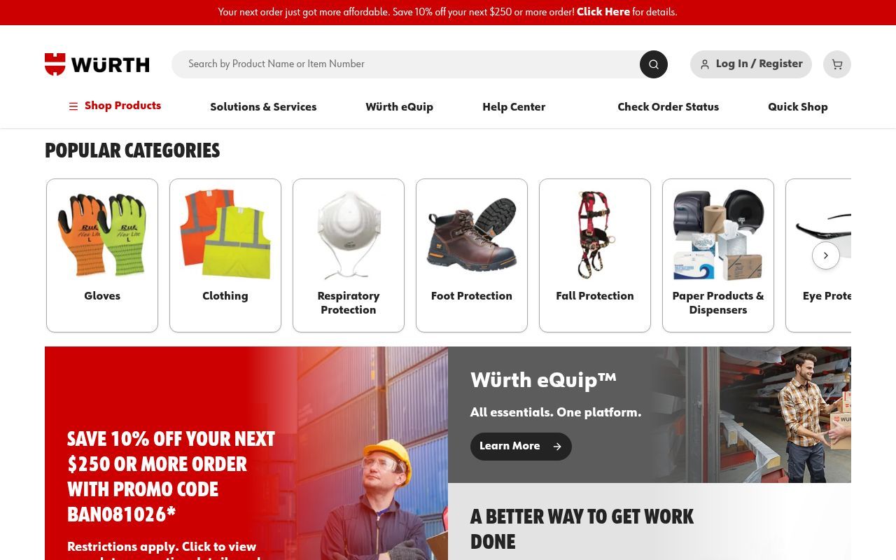 Homepage screenshot of northernsafety.com