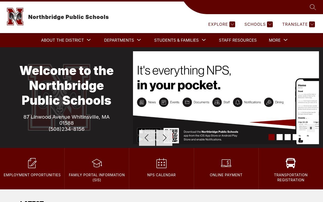 Homepage screenshot of nps.org