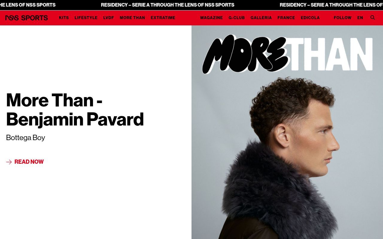 Homepage screenshot of nss-sports.com