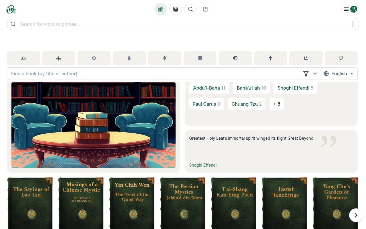 Homepage screenshot of oceanlibrary.com