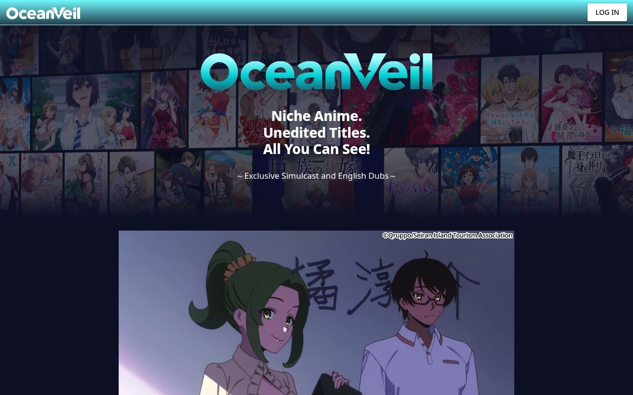 Homepage screenshot of oceanveil.net