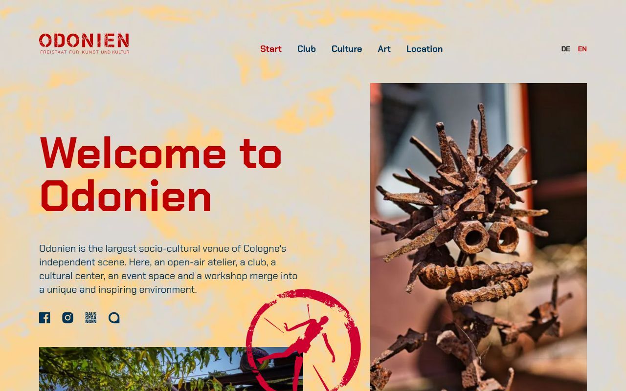 Homepage screenshot of odonien.de