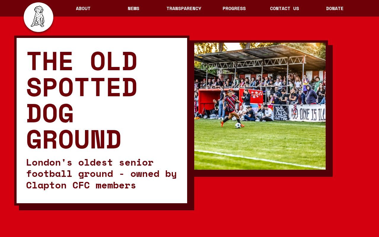 Homepage screenshot of oldspotted.dog