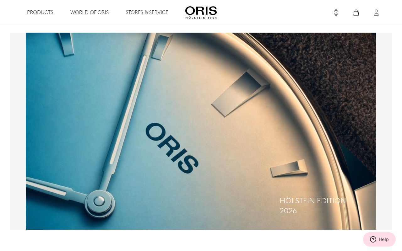 Homepage screenshot of oris.ch