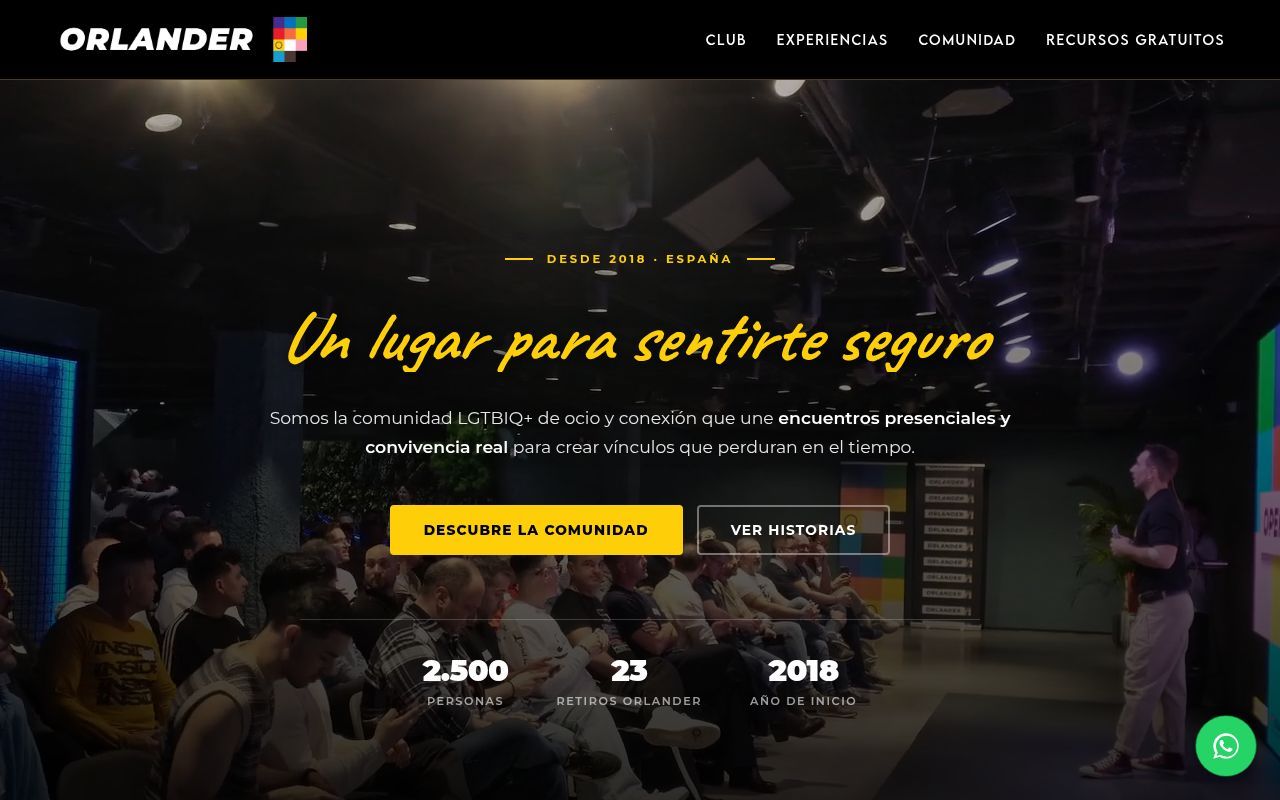 Homepage screenshot of orlander.es