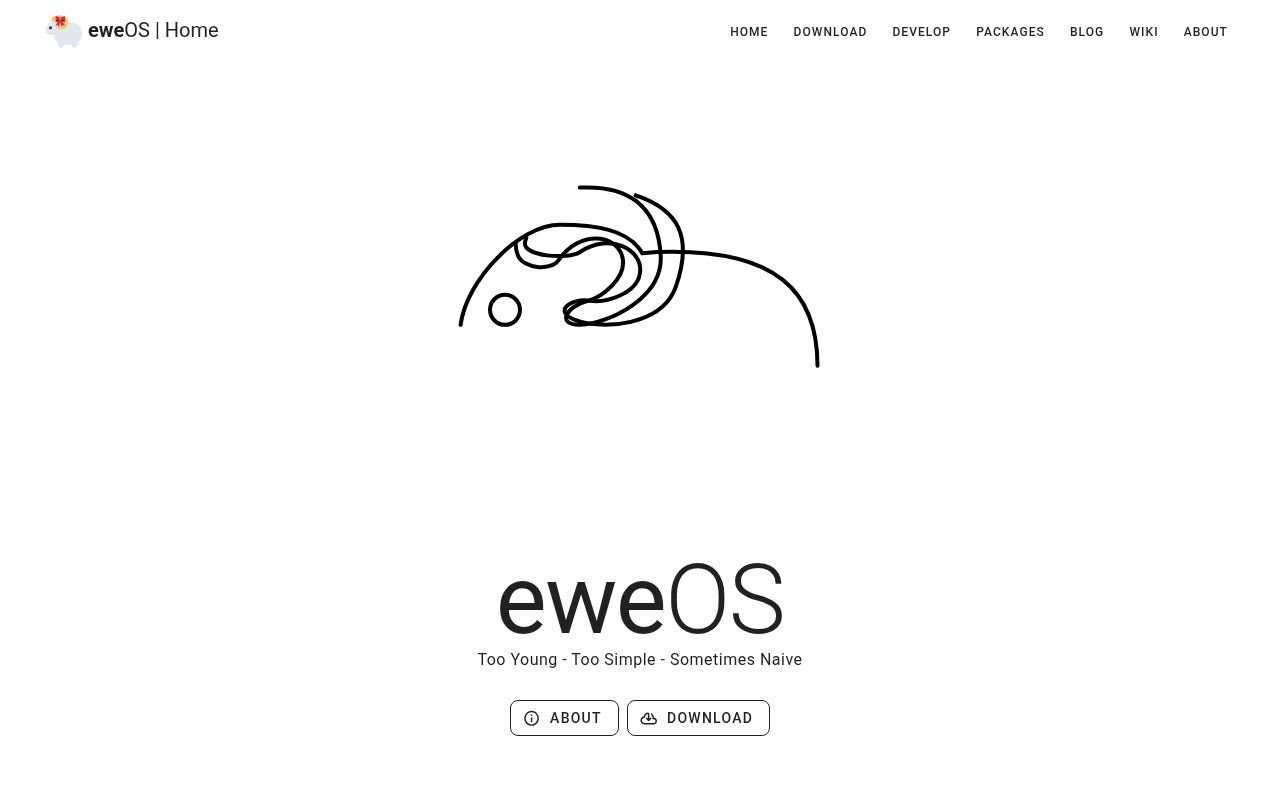 Homepage screenshot of os.ewe.moe