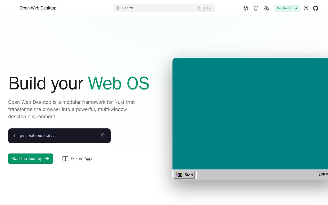 Homepage screenshot of owdproject.org