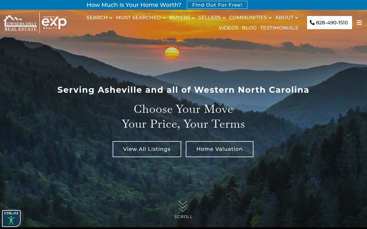 Homepage screenshot of ownersonlyre.com