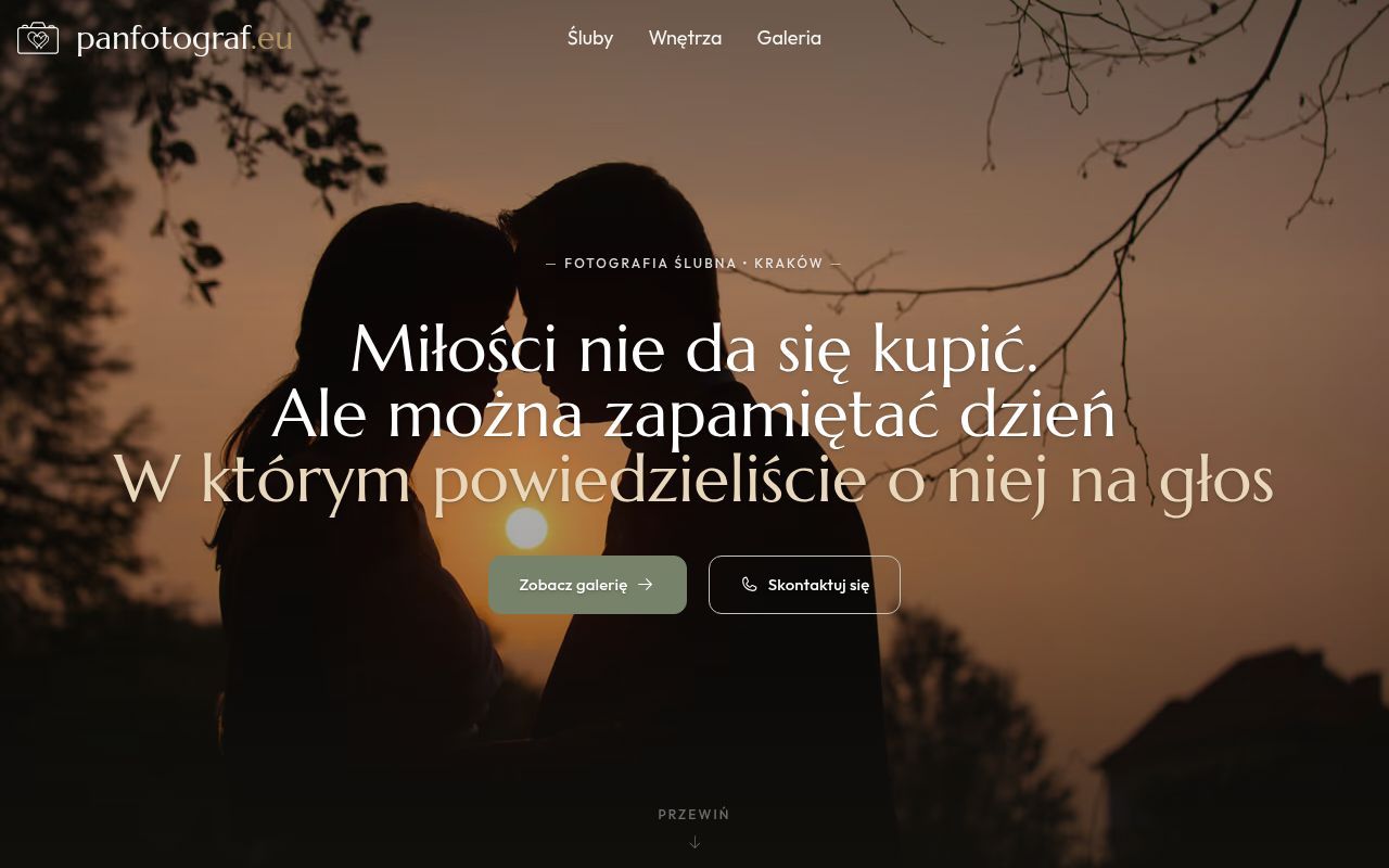 Homepage screenshot of panfotograf.eu