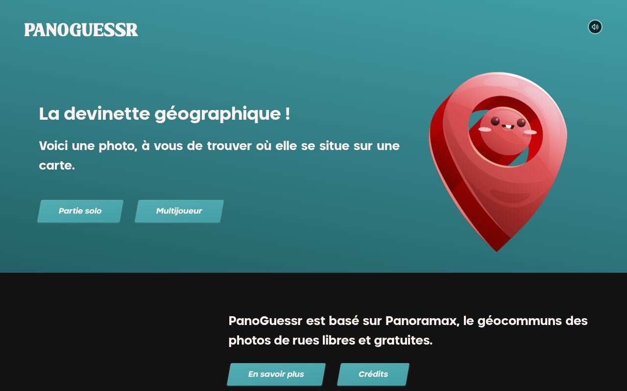 Homepage screenshot of panoguessr.com