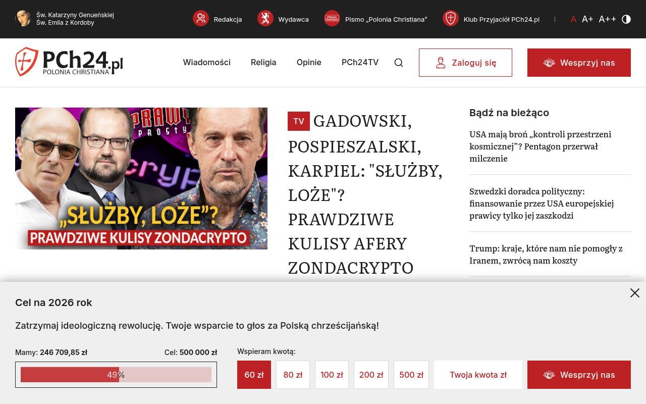 Homepage screenshot of pch24.pl