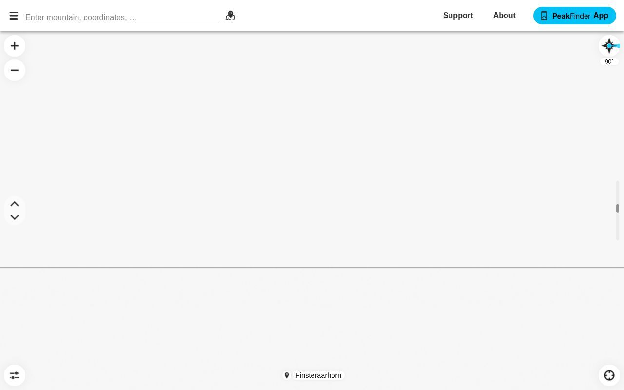 Homepage screenshot of peakfinder.com