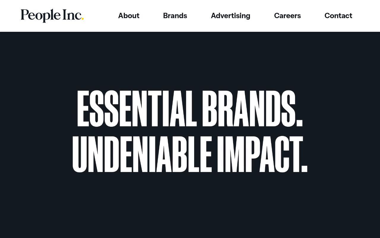 Homepage screenshot of people.inc