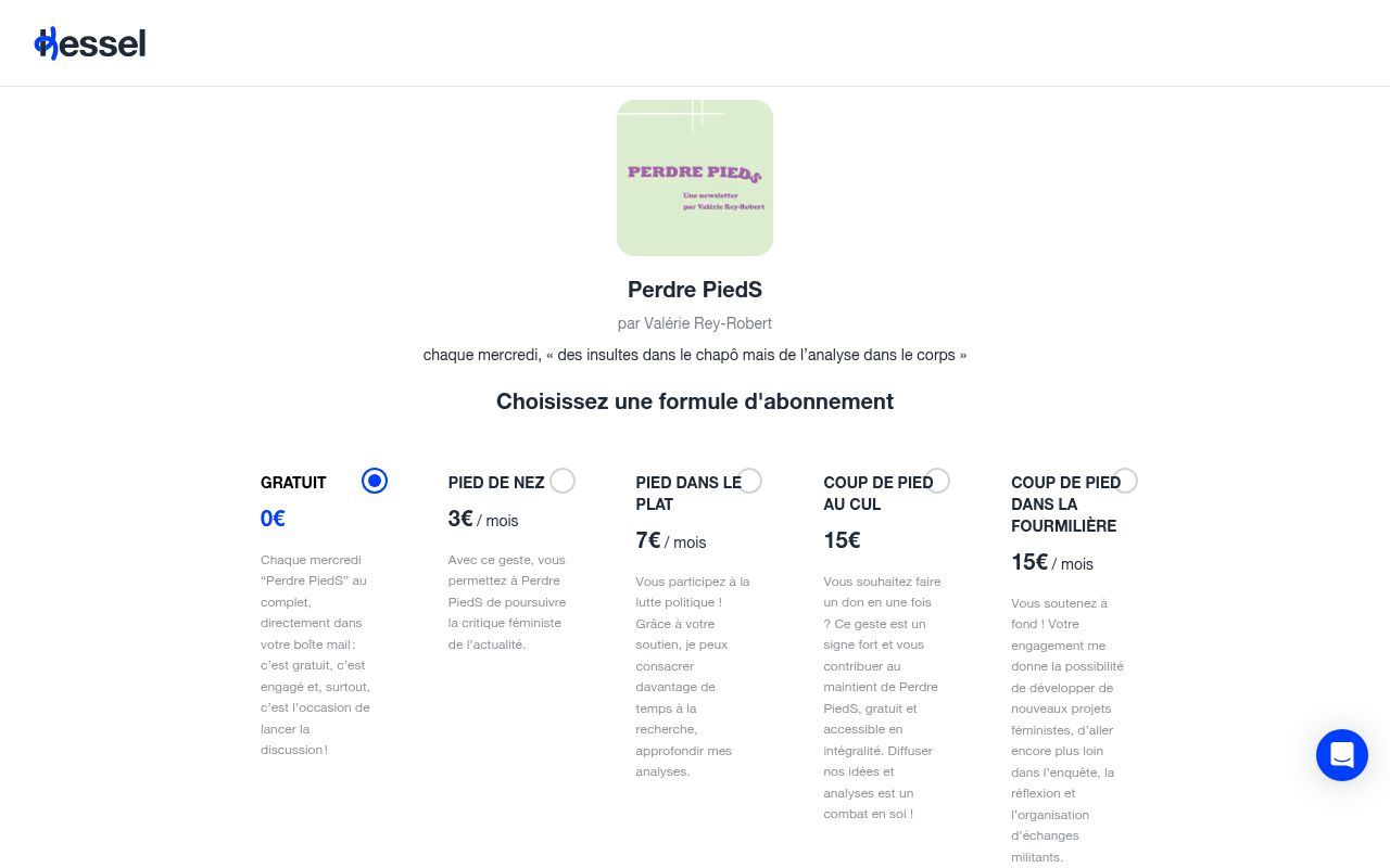 Homepage screenshot of perdrepieds.kessel.media