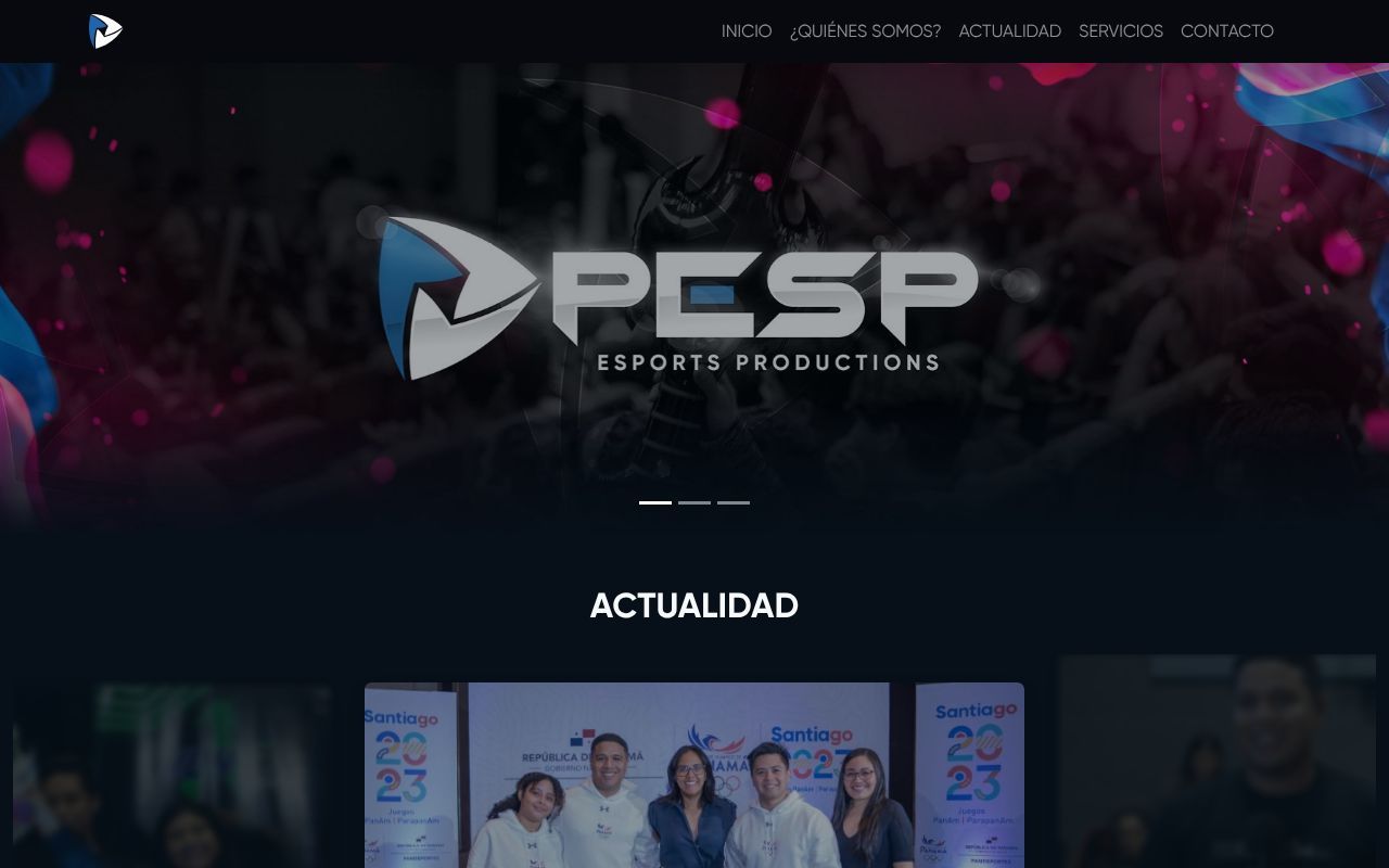 Homepage screenshot of pesp.gg