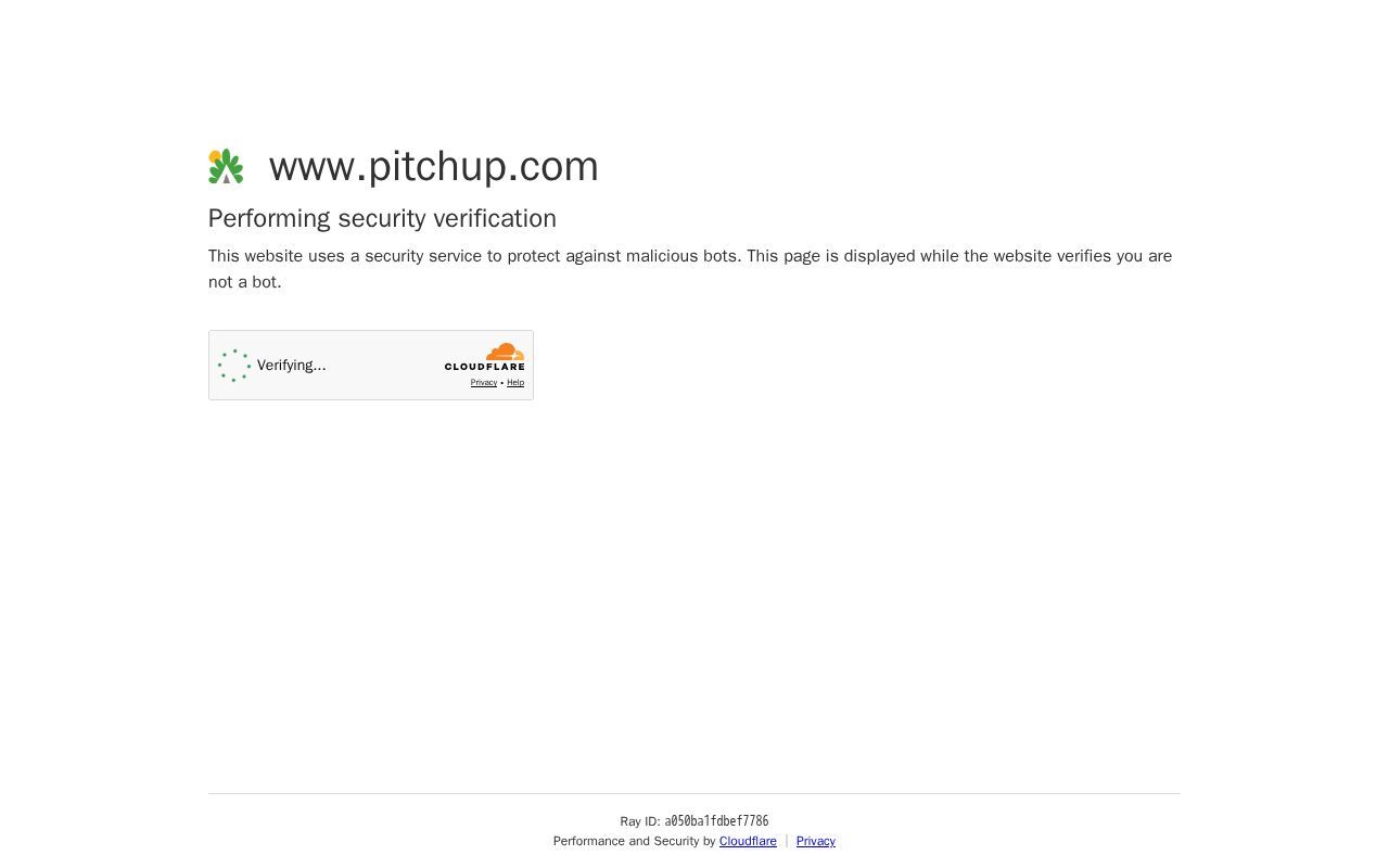 Homepage screenshot of pitchup.com