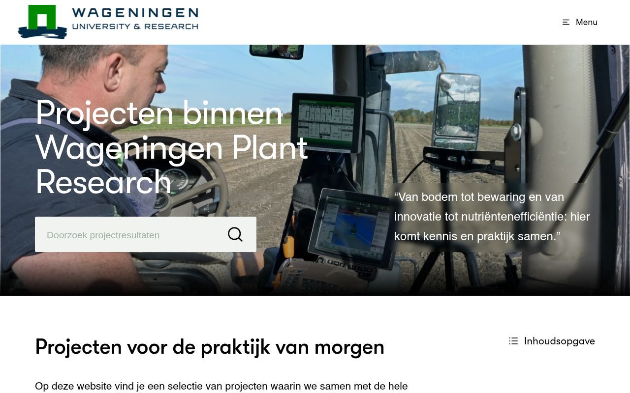 Homepage screenshot of plantonderzoekwur.nl