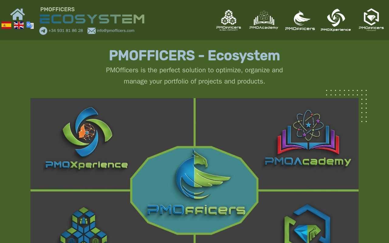 Homepage screenshot of pmofficers.vercel.app
