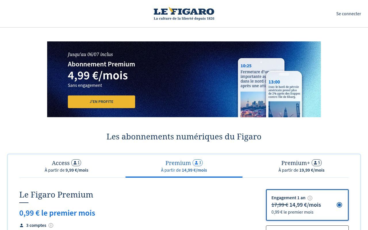 Homepage screenshot of podcasts.lefigaro.fr