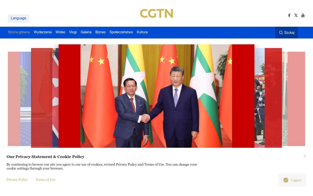 Homepage screenshot of polish.cgtn.com