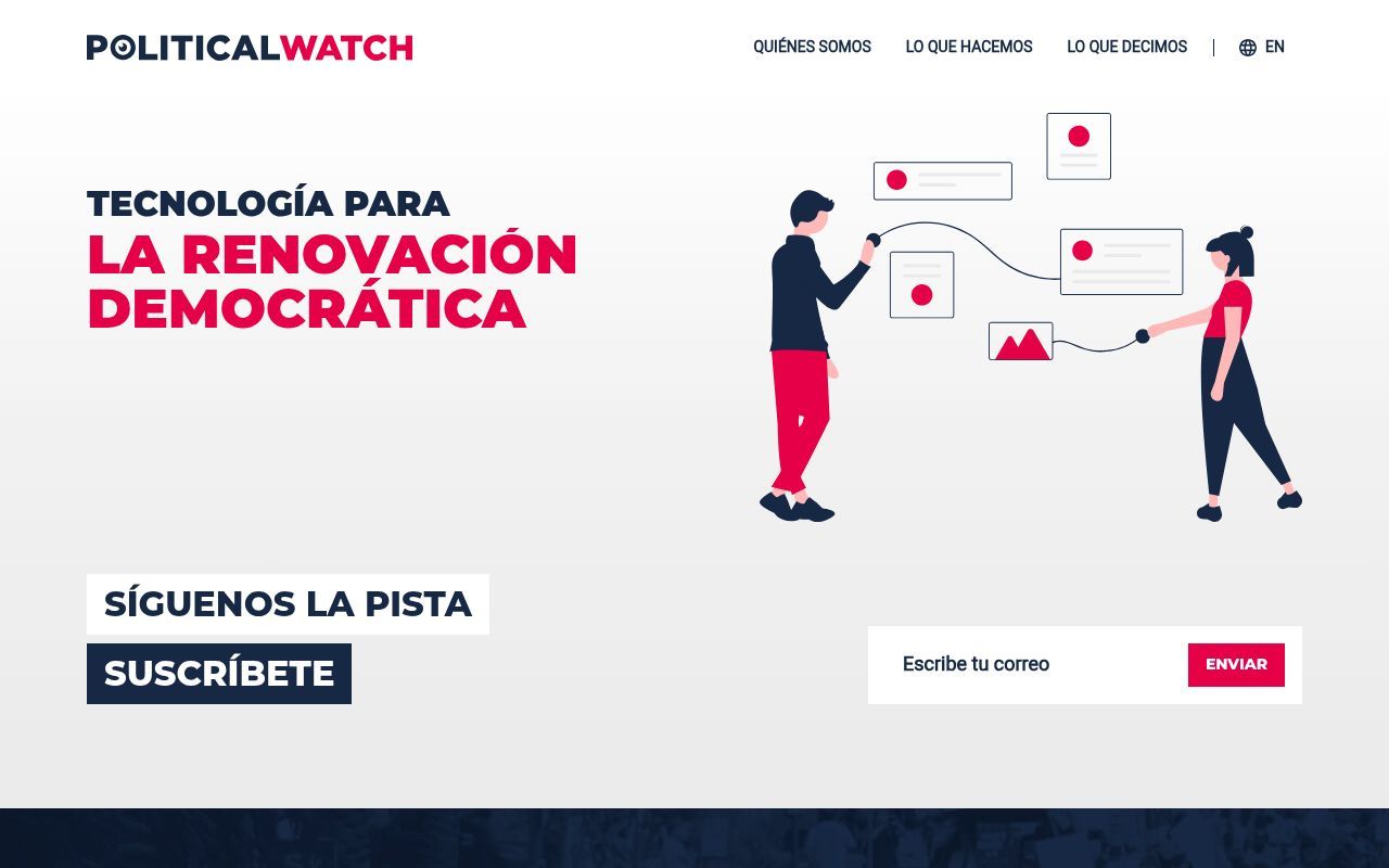 Homepage screenshot of politicalwatch.es