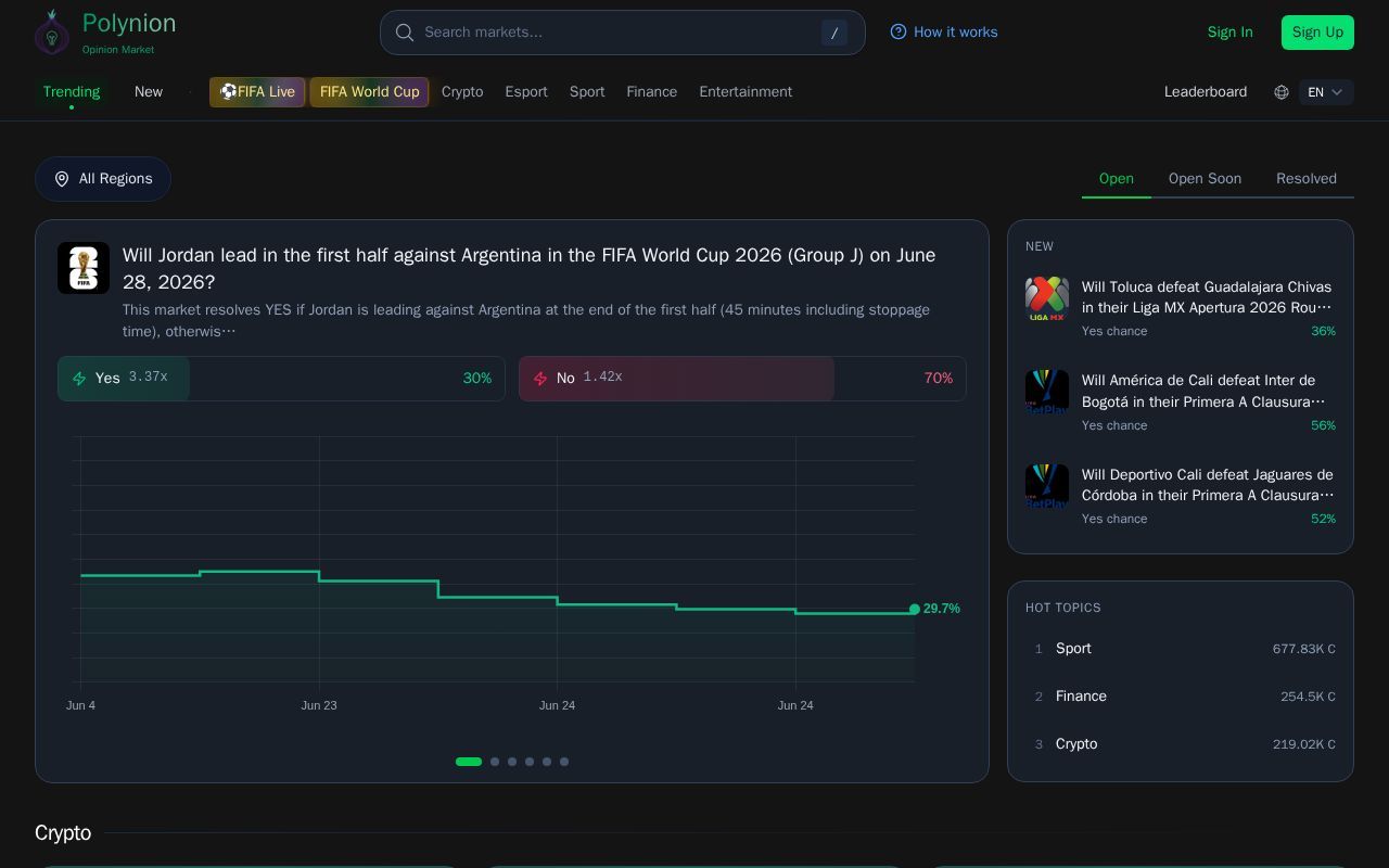 Homepage screenshot of polynion.com