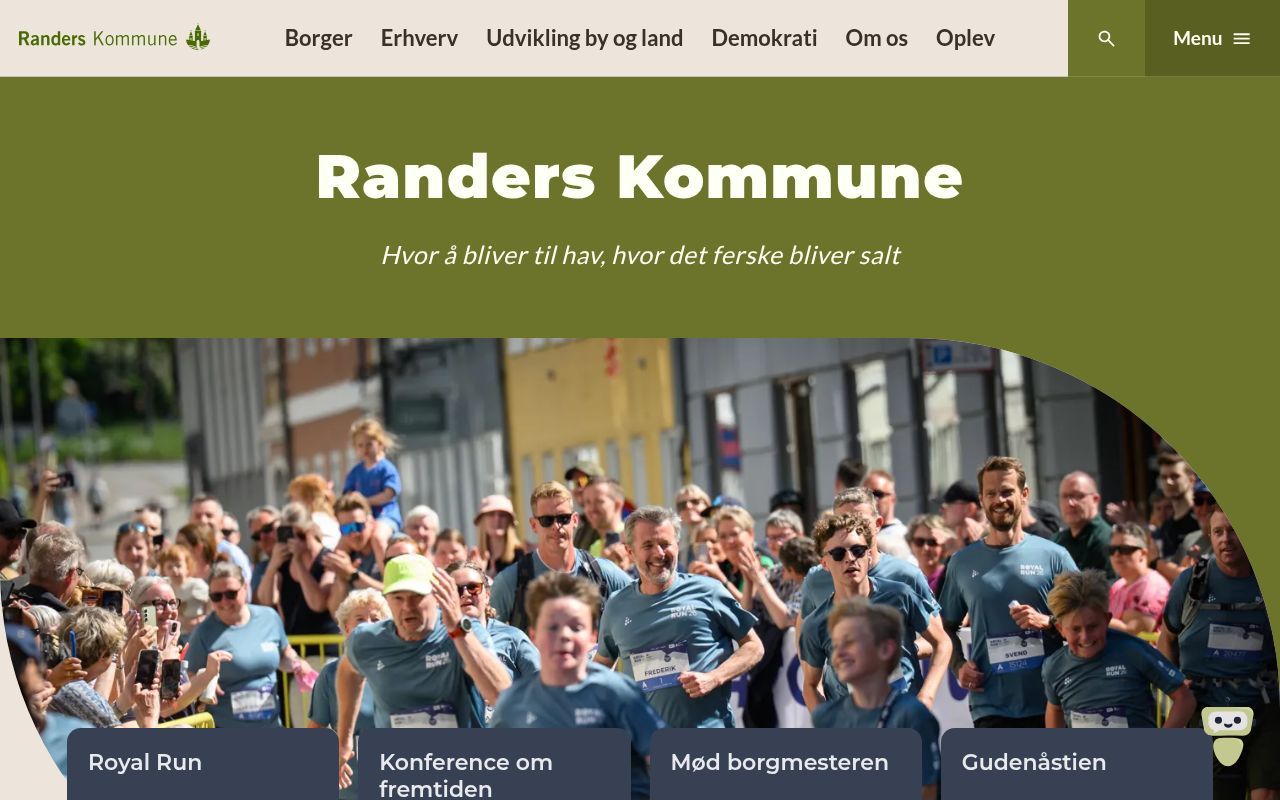 Homepage screenshot of randers.dk