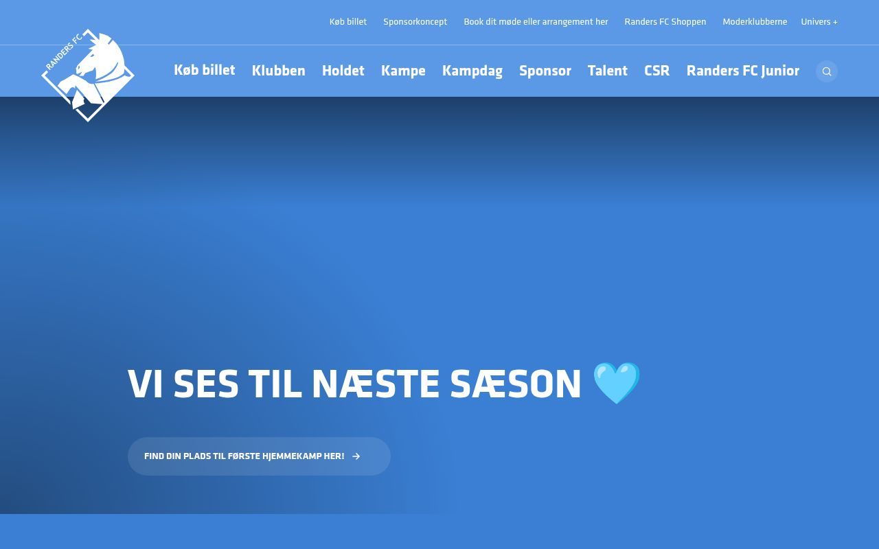 Homepage screenshot of randersfc.dk
