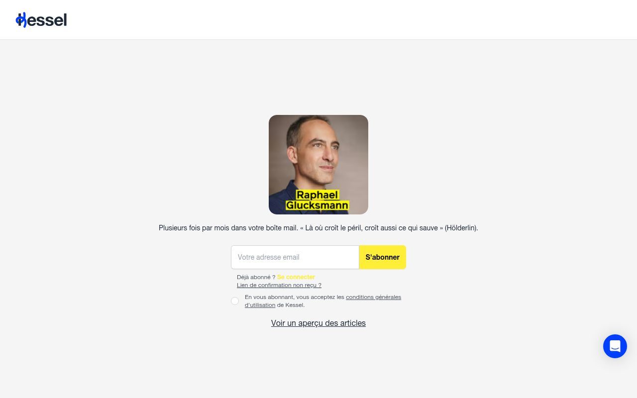 Homepage screenshot of raphaelglucksmann.kessel.media