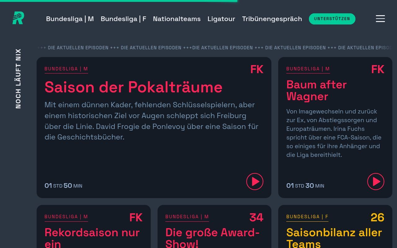 Homepage screenshot of rasenfunk.de